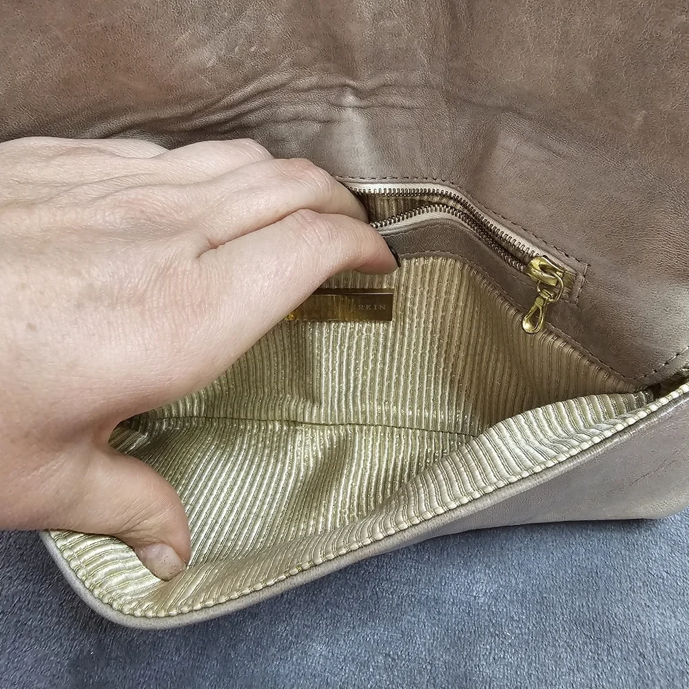 Lauren‎ Merkin Tan Clutch soft leather